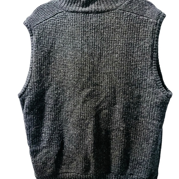 Pendleton Wool Dark Grey Heathered Lined Vest Washable Sleeveless Size Men's XL - Picture 6 of 7